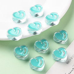 Transparent Enamel Acrylic Beads&nbsp;TACR-S155-004G