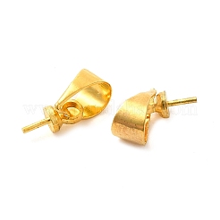 真鍮ネジアイピンペグベイル  片穴パーツ用  ゴールドカラー  7x3mm&nbsp;PJ-TAC0001-21G