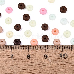 オペークガラスシードビーズ  丸い穴  ロンデル  ミックスカラー  4~4.5x2~3mm  穴：0.9~1mm  約6430個/ポンド&nbsp;SEED-N012-09A