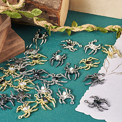 24Pcs 6 Color Glass Spider Pendant&nbsp;FIND-TA0003-07