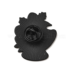 クリスマスエナメルピン  バックパック用合金ラペルピンバック  ブラック  クリスマス鐘  30x27mm&nbsp;LS-JEWB-I043-01EB-04