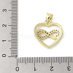 Rack Plating Brass Micro Pave Cubic Zirconia Pendants&nbsp;KK-C052-05G