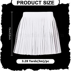 3mの合成皮革タッセルリボン  洋服アクセサリー  ホワイト  5-7/8インチ（150mm）  約3.28ヤード（3m）/セット&nbsp;OCOR-AR0001-89B