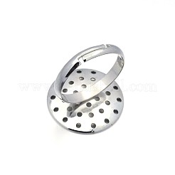 Adjustable Brass Sieve Ring Setting Components&nbsp;KK-L054-06P