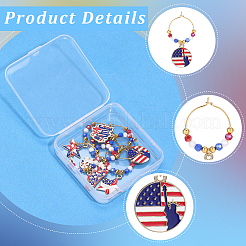 6Pcs Glass Wine Glass Charms&nbsp;AJEW-SC00081