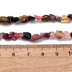 天然のマルチカラートルマリンビーズ連売り  ナゲット  5~9x4~6x3~4.5mm  穴：0.7mm  約75~89個/連  15.35''（39cm）〜15.94''（40.5cm）&nbsp;G-I389-A13