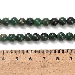 天然石アフリカンジェイドビーズ連売り  ラウンド  6.5mm  穴：0.8mm  約62個/連  15.08~15.16インチ（38.3~38.5cm）&nbsp;G-F820-K02-6mm