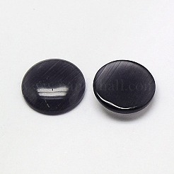 キャッツアイカボション  半円  ブラック  18x3mm&nbsp;CE-J002-18mm-33