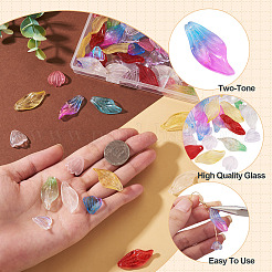 120Pcs 2 Styles Transparent Glass Pendants&nbsp;GGLA-TA0004-02
