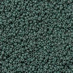 MIYUKIラウンドロカイユビーズ  日本製シードビーズ  （rr4481)デュラコート染色不透明ユーカリ  15/0  1.5mm  穴：0.7mm  約5555PCS /ボトル  10 G /ボトル&nbsp;SEED-JP0010-RR4481