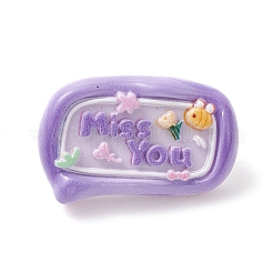 6Pcs 6 Styles Mixed Shape with Word Opaque Resin Drawing Pins&nbsp;AJEW-TB00015
