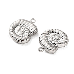 304ステンレスペンダント  コンクチャーム  ステンレス鋼色  15.5x12x3mm  穴：1.5mm&nbsp;STAS-A124-18F-P