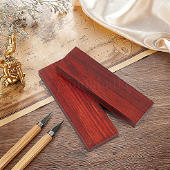 ナイフのハンドルを作るための未完成の長方形の木製ブロック  サドルブラウン  120x40x11mm&nbsp;WOOD-WH0064-75B