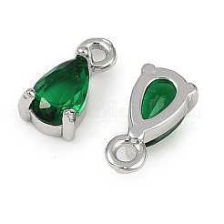 Brass Micro Pave Cubic Zirconia Pendants&nbsp;KK-K374-07P