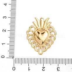 304ステンレスペンダント  神聖な心  エナメル  ゴールドカラー  27.5x21x4mm  穴：1.2mm&nbsp;STAS-D129-10A-G