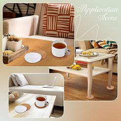 Round Self-adhesive Cork Cup Mats&nbsp;DIY-WH20095-075C