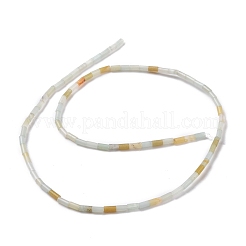天然フラワーアマゾナイトビーズ連売り  コラム  4x2.5mm  穴：1mm  約87個/連  14.88~15.12インチ（37.8~38.4cm）&nbsp;G-M389-16