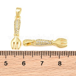 Brass Micro Pave Clear Cubic Zirconia Pendants&nbsp;CU-CBA9AB3-20G