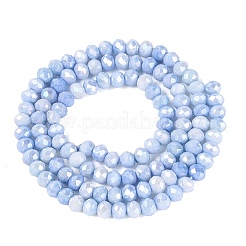 Anti-Tarnish Dyed Rondelle Glass Beads Strands&nbsp;EGLA-T021-3mm-17-04