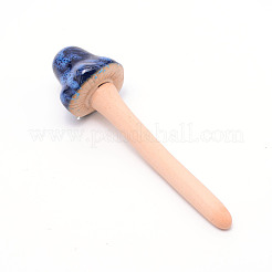 Mushroom Shape Porcelain Home Ornaments&nbsp;DJEW-WH0015-06B