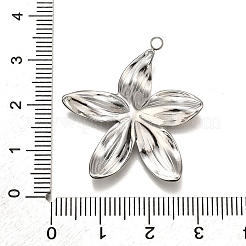 304ステンレスペンダント  花のチャーム  変色防止  ステンレス鋼色  31.5x29.5x4mm  穴：2mm&nbsp;STAS-M116-03P