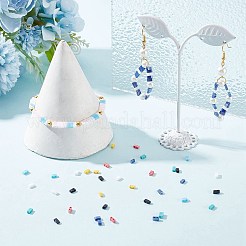 800Pcs 8 Style 2-Hole Opaque Glass Seed Beads&nbsp;SEED-SC0001-10