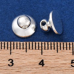 真鍮ビーズキャップペンダントベイル  グローブガラスバブルカバーペンダント用  長持ちメッキ  銀  6x8mm  穴：1.6mm&nbsp;KK-Z089-20S