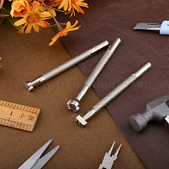 3Pcs 3 Styles Steel Leather Stamping Tools&nbsp;TOOL-CL0001-02