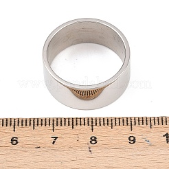 304ステンレススチール指輪  手動研磨  ステンレス鋼色  9.5mm  内径：20mm&nbsp;RJEW-D336-06P