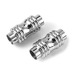 変色しにくい304ステンレススチール製のマグネット留め具と接着端  コラム  ステンレス鋼色  19x8mm  穴：5mm&nbsp;X-STAS-E049-7