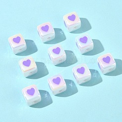 10Pcs Opaque Acrylic Enamel Beads&nbsp;ACRC-FS0001-02D