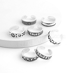 7Pcs 7 Styles Tibetan Style Sun Moon Alloy Cuff Toe Rings for Summer Beach&nbsp;FS-WGAE944-01