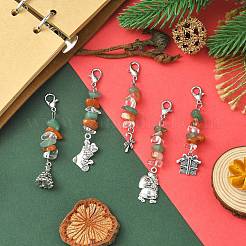 Synthetic & Natural Mixed Stone Chips Pendant Decorations&nbsp;HJEW-JM01134