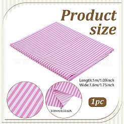 ストライプコットン生地  服装アクセサリー  ピンク  1000x1600x0.3mm&nbsp;DIY-WH0671-390B