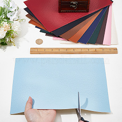 10Pcs 10 Colors Lichee Pattern PVC Sheet Fabric&nbsp;FIND-CL0002-19