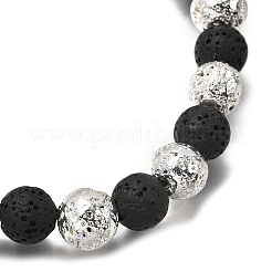 Halloween Dyed & Electroplate Natural Lava Rock Bracelets&nbsp;BJEW-JB12332-01