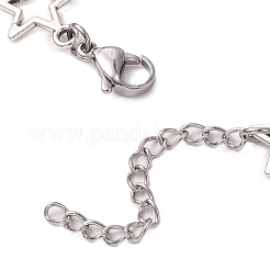 3Pcs Dyed Tiger Eye and Alloy Star Charms Link Bracelets for Women&nbsp;BJEW-TA00559