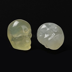 天然な新しい翡翠のビーズ  ハロウィンの頭蓋骨  11~11.5x8.5~9x11~11.5mm  穴：0.9~1mm&nbsp;G-C038-01M