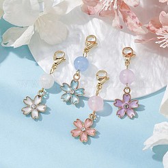 Alloy Enamel Flower Pendant Decorations&nbsp;HJEW-JM01599