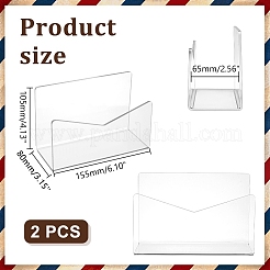 アクリルメールディスプレイスタンド  透明  15.5x8x10.5cm&nbsp;DIY-WH0430-737
