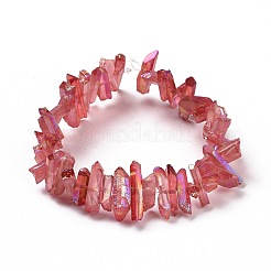 天然水晶ポイントビーズ連売り  染め  ナゲット  15~30x4~8x4~7mm  穴：1mm  8インチ&nbsp;G-K181-B20