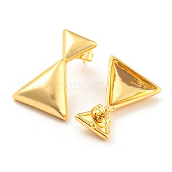 Rack Plating Brass Triangle Stud Earrings&nbsp;EJEW-A028-44G