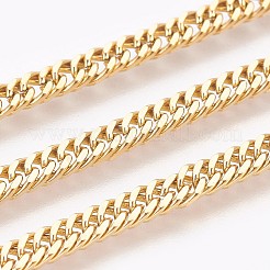 Ion Plating(IP) 304 Stainless Steel Curb Chain Bracelets&nbsp;BJEW-P235-12G