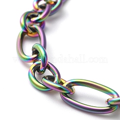 Ion Plating(IP) 304 Stainless Steel Figaro Chain Bracelets&nbsp;BJEW-O186-04MC