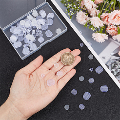 120種類のスタイルのシリコンクリップ式イヤリングパッド4個  透明  6.5~14x6.5~12x2~3mm  穴：1~8.5mm  30個/スタイル&nbsp;FIND-SP0001-01