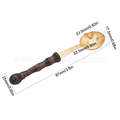 Brass Wax Sticks Melting Spoon&nbsp;AJEW-I043-02G