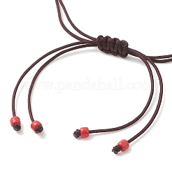 Handmade Silver Foil Glass Lampwork &  Natural White Jade Beads Braided Bead Bracelets for Women&nbsp;BJEW-JB12728-01