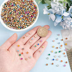 200個 20色 2穴真鍮プラスチックボタン  半円  ミックスカラー  4.5x3.8mm  穴：0.8mm  10個/カラー&nbsp;BUTT-GO0001-08