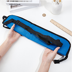 キャンバス製ドラムスティック収納バッグ  保護バッグ  ブルー  200x460x18mm&nbsp;AJEW-WH20054-257A-01