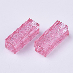 透明なアクリルビーズ  染め  直方体の  ミックスカラー  30.5x11x11mm  穴：7.5mm&nbsp;X-TACR-T015-024